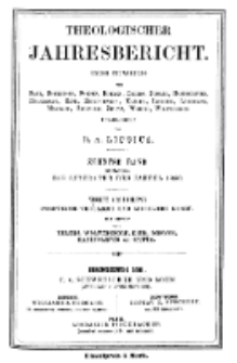 Theologischer Jahresbericht, 1890, Abteilung 4.