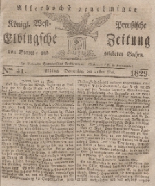 Elbingsche Zeitung, No. 41 Donnerstag, 21 Mai 1829