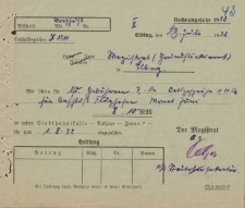Straż Lotnicza - Magistrat w Elblągu - korespondencja (23.07.1932 r.)