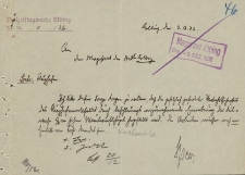 Straż Lotnicza - Magistrat w Elblągu - korespondencja (03.12.1932 r.)