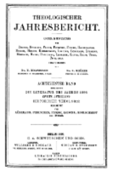 Theologischer Jahresbericht, 1898, Abteilung 2.