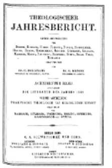 Theologischer Jahresbericht, 1898, Abteilung 4.