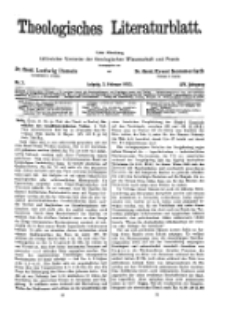 Theologisches Literaturblatt, 3. Februar 1933, Nr 3.