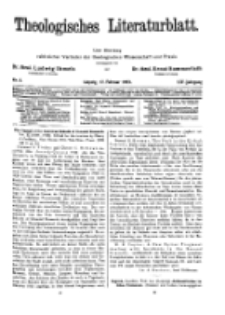 Theologisches Literaturblatt, 17. Februar 1933, Nr 4.