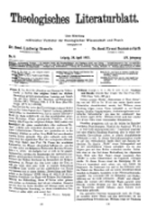 Theologisches Literaturblatt, 28. April 1933, Nr 9.