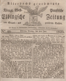 Elbingsche Zeitung, No. 46 Montag, 8 Juni 1829