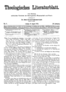 Theologisches Literaturblatt, 18. August 1933, Nr 17.