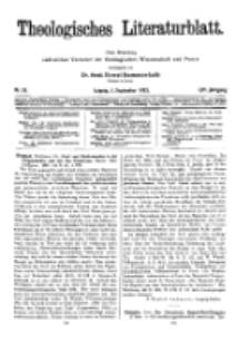 Theologisches Literaturblatt, 1. September 1933, Nr 18.