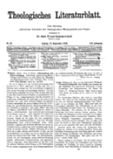Theologisches Literaturblatt, 15. September 1933, Nr 19.