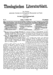 Theologisches Literaturblatt, 13. Oktober 1933, Nr 21.