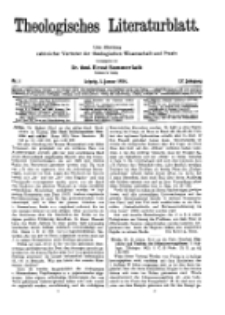 Theologisches Literaturblatt, 5. Januar 1934, Nr 1.