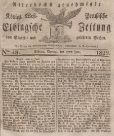 Elbingsche Zeitung, No. 48 Montag, 15 Juni 1829