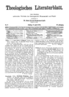 Theologisches Literaturblatt, 27. April 1934, Nr 9.
