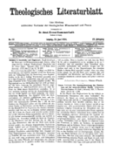 Theologisches Literaturblatt, 22. Juni 1934, Nr 13.