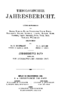 Theologischer Jahresbericht, 1897, Abteilung 1.