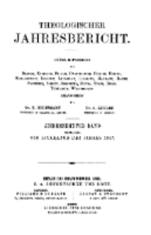 Theologischer Jahresbericht, 1897, Abteilung 1.