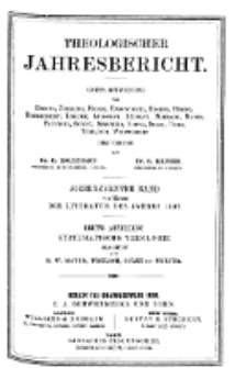 Theologischer Jahresbericht, 1897, Abteilung 3.