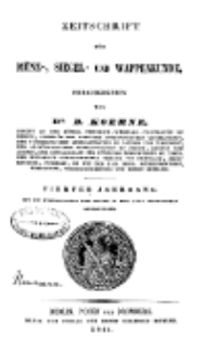 Zeitschrift für Münz-, Siegel- und Wappenkunde, 1844