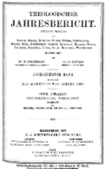 Theologischer Jahresbericht, 1896, Abteilung 3.