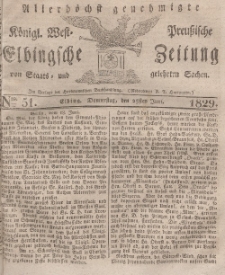 Elbingsche Zeitung, No. 51 Donnerstag, 25 Juni 1829