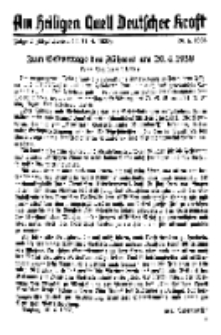 Am Heiligen Quell Deutscher Kraft, 20. April 1938, Folge 2.