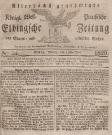 Elbingsche Zeitung, No. 52 Montag, 29 Juni 1829