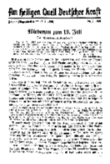 Am Heiligen Quell Deutscher Kraft, 20. Juli 1938, Folge 8.