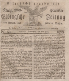 Elbingsche Zeitung, No. 53 Donnerstag, 2 Juli 1829