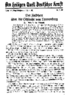 Am Heiligen Quell Deutscher Kraft, 20. August 1938, Folge 10.