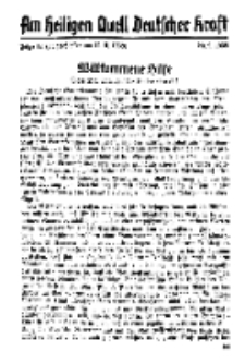 Am Heiligen Quell Deutscher Kraft, 20. September 1938, Folge 12.