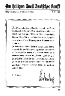 Am Heiligen Quell Deutscher Kraft, 5. Oktober 1938, Folge 13.