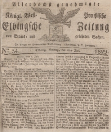 Elbingsche Zeitung, No. 54 Montag, 6 Juli 1829