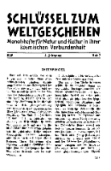 Der Schlüssel zum Weltgeschehen : Monatsschrift für reine und angewandte Welteiskunde, Jg.4. 1928, H. 7.