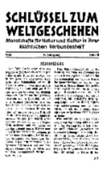 Der Schlüssel zum Weltgeschehen : Monatsschrift für reine und angewandte Welteiskunde, Jg.4. 1928, H. 10.