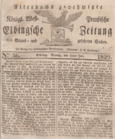 Elbingsche Zeitung, No. 56 Montag, 13 Juli 1829
