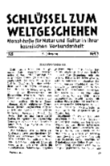 Der Schlüssel zum Weltgeschehen : Monatsschrift für reine und angewandte Welteiskunde, Jg.5. 1929, H. 3.