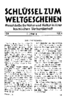 Der Schlüssel zum Weltgeschehen : Monatsschrift für reine und angewandte Welteiskunde, Jg.5. 1929, H. 4.