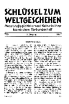Der Schlüssel zum Weltgeschehen : Monatsschrift für reine und angewandte Welteiskunde, Jg.5. 1929, H. 7.