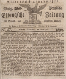 Elbingsche Zeitung, No. 57 Donnerstag, 16 Juli 1829