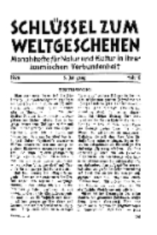 Der Schlüssel zum Weltgeschehen : Monatsschrift für reine und angewandte Welteiskunde, Jg.5. 1929, H. 10.