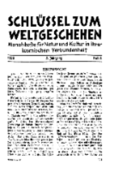 Der Schlüssel zum Weltgeschehen : Monatsschrift für reine und angewandte Welteiskunde, Jg.5. 1929, H. 11.