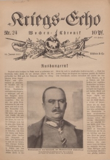 Kriegs-Echo: Wochen=Chronic, 22. Januar 1915, Nr 24.