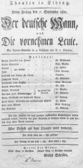 Der deutsche Mann und Die vornehmen Leute - afisz