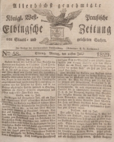Elbingsche Zeitung, No. 58 Montag, 20 Juli 1829