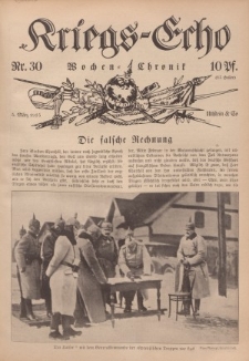 Kriegs-Echo: Wochen=Chronic, 5. März 1915, Nr 30.