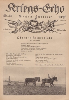 Kriegs-Echo: Wochen=Chronic, 9. April 1915, Nr 35.