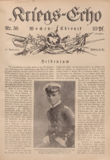 Kriegs-Echo: Wochen=Chronic, 16. April 1915, Nr 36.