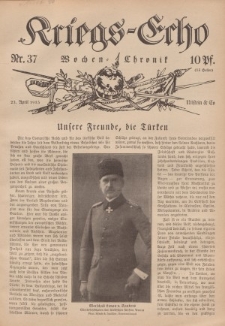 Kriegs-Echo: Wochen=Chronic, 23. April 1915, Nr 37.