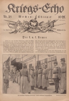 Kriegs-Echo: Wochen=Chronic, 30. April 1915, Nr 38.