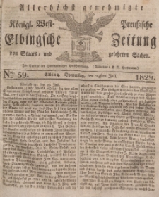 Elbingsche Zeitung, No. 59 Donnerstag, 23 Juli 1829